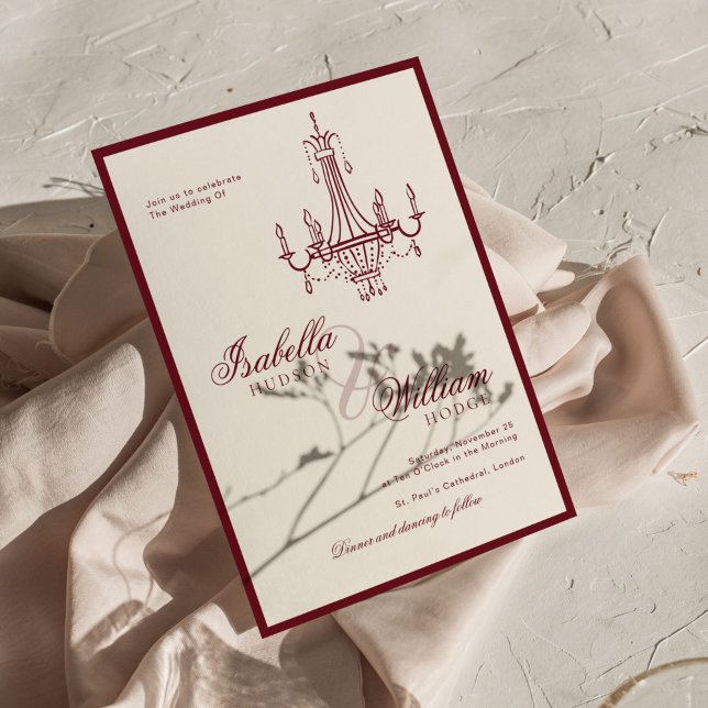 Convite Casamento Clássico Retro Marfim Atemporal Dinheiro (Criador carregado)