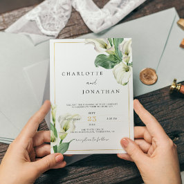 Convite Casamento Clássico Romântico de Lily Lily Elegante