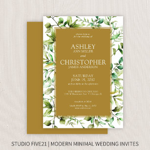 Convite Casamento Clássico Russo Russo Floral Fronteira