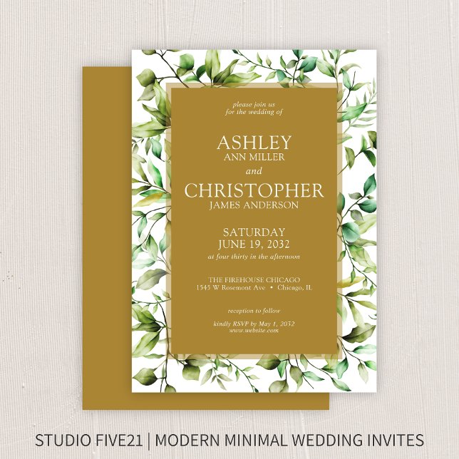 Convite Casamento Clássico Russo Russo Floral Fronteira (Criador carregado)