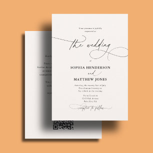 Convite Casamento Clássico Tudo Em Um Script Elegante Marf