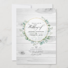 Convite Casamento Código QR de Celeiro Rústico do Campo Eu