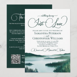 Convite Casamento Código QR do Lago Rústico Sem Frescuras