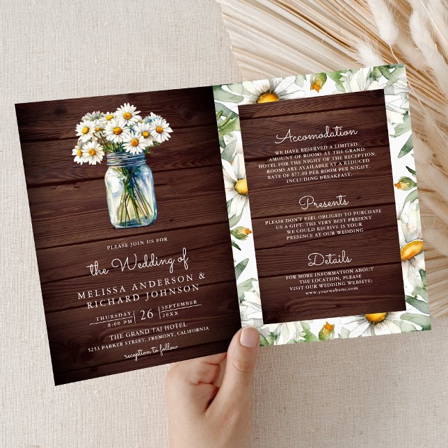 Convite Casamento Código QR Flor de Jarra de Pedra Margari (Criador carregado)