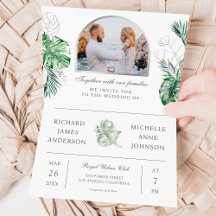 Casamento Código QR Foto da Palma de Prata Tropica