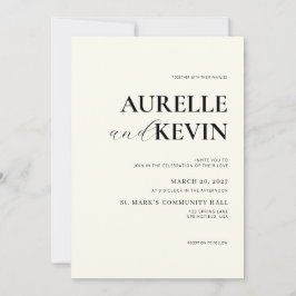 Convite Casamento Código QR Minimalista Moderno Elegante M