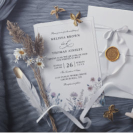 Convite Casamento Código QR Orçamento Moderno Elegante Flo