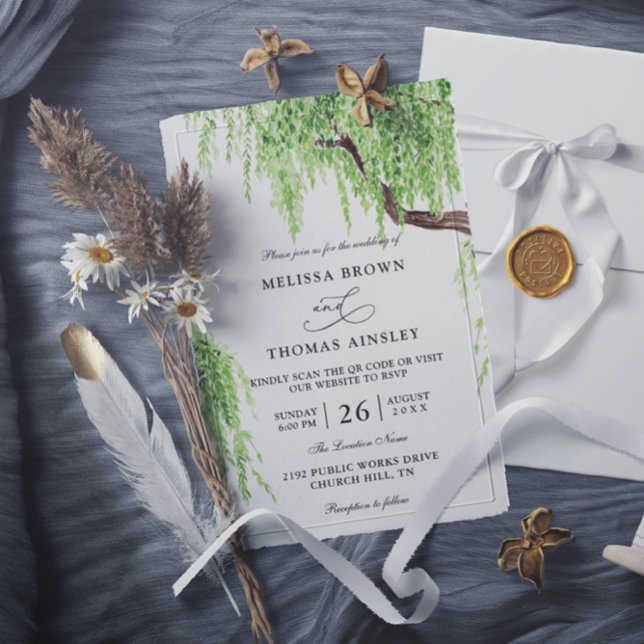 Convite Casamento Código QR Orçamento Salgueiro Chorão (Criador carregado)