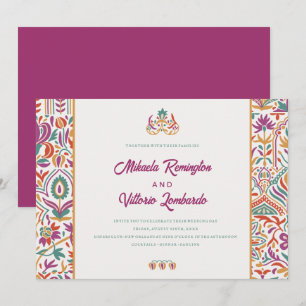 Convite Casamento Colorfull Indian Style