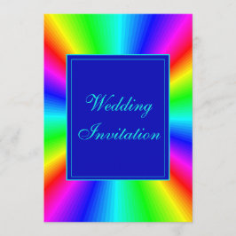 Convite Casamento Colorido Bright Rainbow
