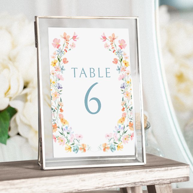 Convite Casamento Colorido de Flores Selvagens Brilhantes (Criador carregado)