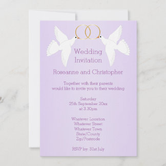 Convite Casamento Colorido Design Lilac