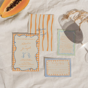 Convite Casamento Colorido Escrito Pintado À Mão