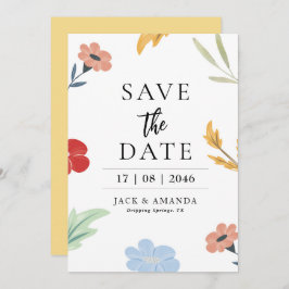 Convite Casamento Colorido Feliz Salve as Datas