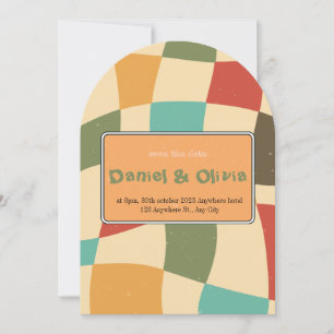 Convite Casamento Colorido Minimalista