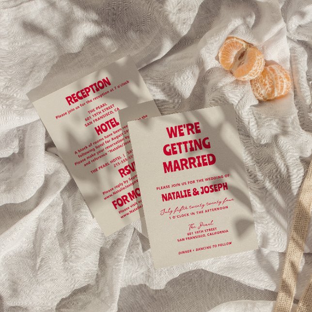 Convite Casamento Colorido Retroativo Colorido de Dois Lad (Criador carregado)