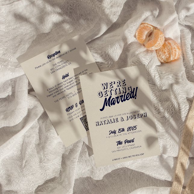 Convite Casamento Colorido Retroativo Colorido de Dois Lad (Criador carregado)