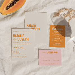 Convite Casamento Colorido Tradicional Clássico Moderno Br