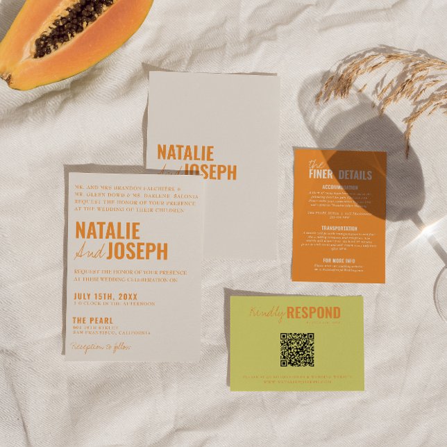 Convite Casamento Colorido Tradicional Clássico Moderno Br (Criador carregado)