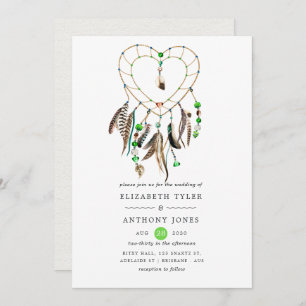 Convite Casamento com a lenda índia Tribal Boho