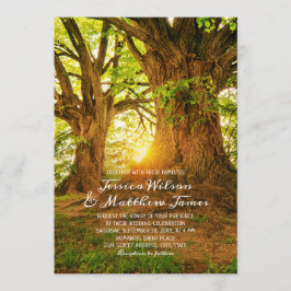 Convite Casamento com a Terra Verde da Floresta Russa