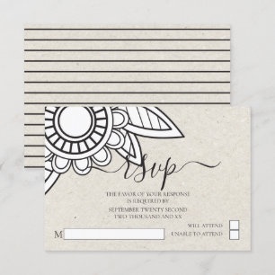 Convite Casamento com a tipografia da flor moderna