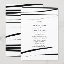 Casamento com Abstrato branco preto moderno