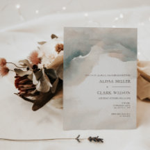 Casamento com Abstrato de Elegante Watercolor