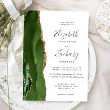 Casamento com Ágata Dourada em Verde Caçador Moder