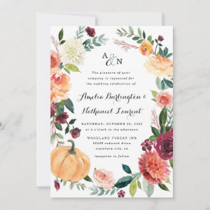 Convite Casamento Com Ameaça De Queda De Pumpkin