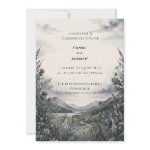 Casamento com Aquarela de Flores Silvestres das Te