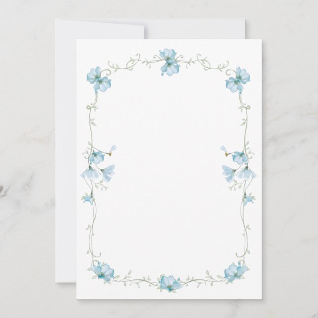Convite ⁠Casamento com Aquarela Elegante (Frente)