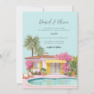 Convite Casamento com Aquarela na Praia de Miami
