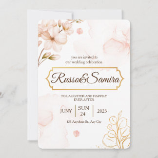 Convite Casamento com Aquecedores BLossom Watercolor
