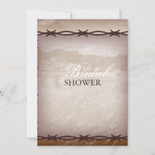 Convite casamento com arame farpado no oeste