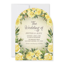 Casamento com Arca Leve Dourada Floral Amarelo