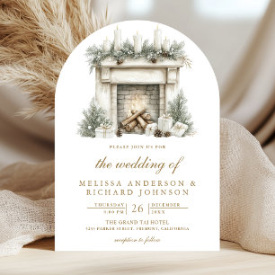 Convite Casamento com Arch de Código QR de Foto do Arco de
