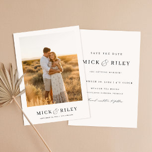 Convite Casamento com Arco de Foto Boho Minimalista e Orça