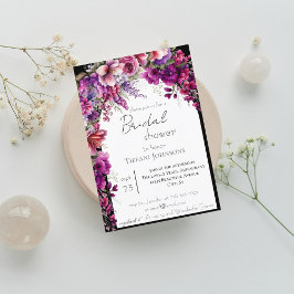 Convite Casamento com Arco Floral da Lavanda Fuchsia