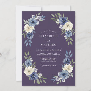 Convite Casamento com Arco Floral Índigo