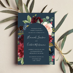 Convite Casamento com Arco Floral Radiante Bloom