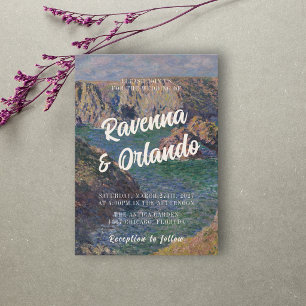 Convite Casamento com Arte Fina de Monet Inspirado no Roma