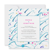 casamento com as ondas tropicais de abstrato art