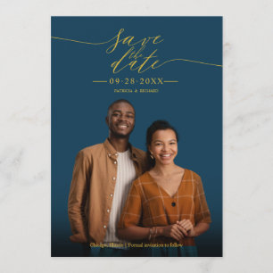 Convite Casamento Com Caligrafia Chic Salva A Foto Da Data