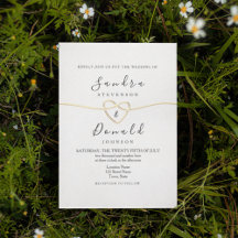 Casamento com Caligrafia Dourada Romântica