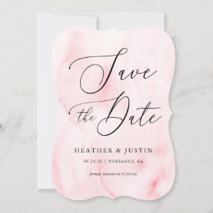 Convite Casamento com Caligrafia por Aquarela Rosa Salva a