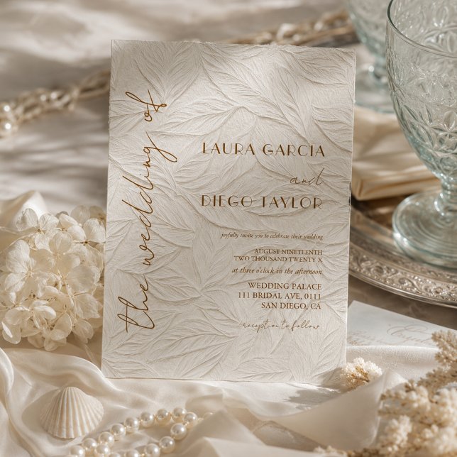 Convite Casamento com Caligrafia Simples e Atemporal (Criador carregado)