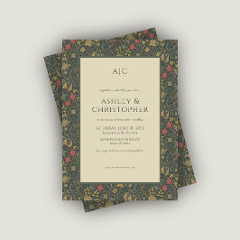 Convite Casamento com Carvões Florais do Moderno Romântico
