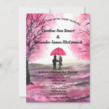 Casamento com Casais florais de Cereja Rosa