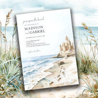 Casamento com Castelo de Areia em Watercolor Beach